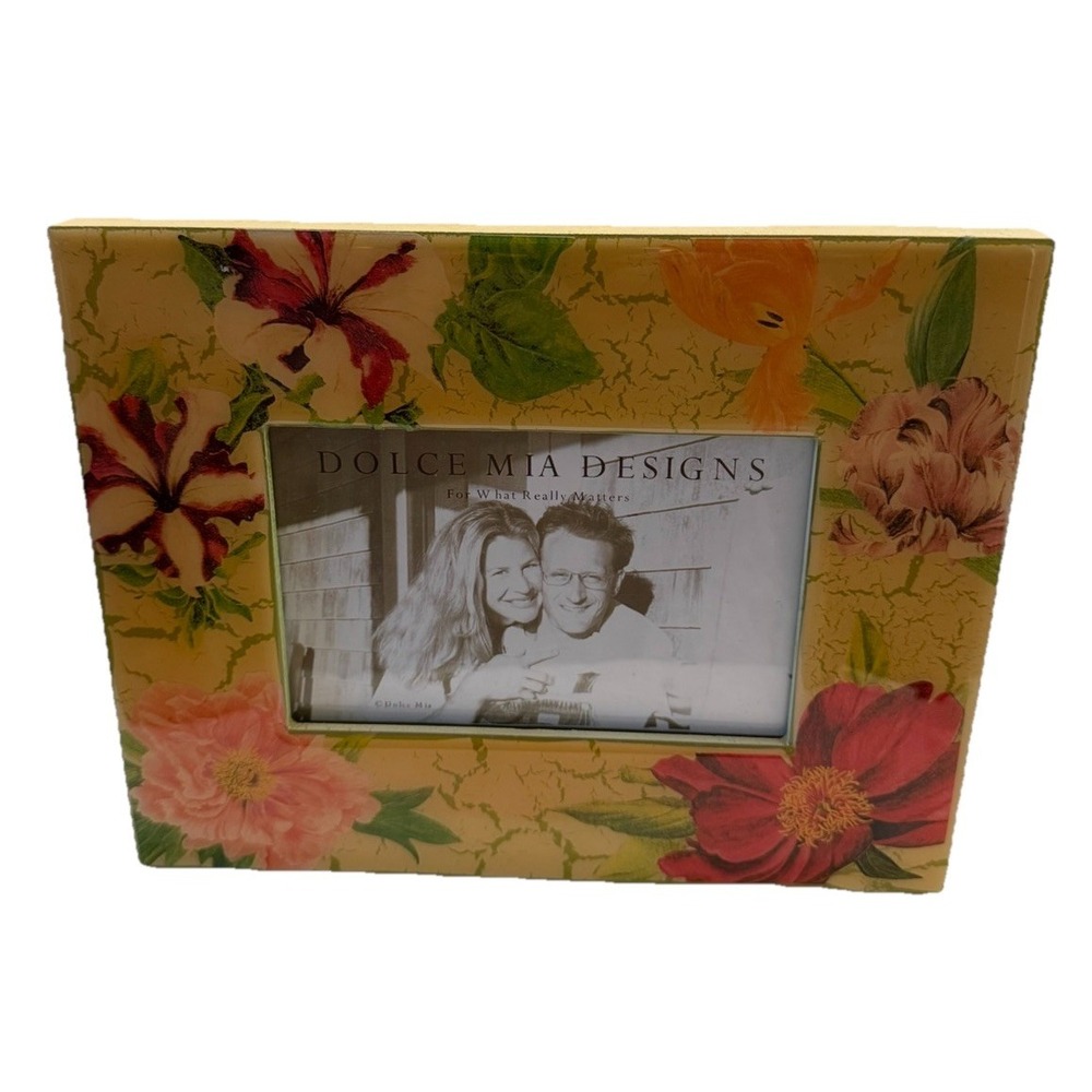 Floral Photo Frame Dolce Mia Designs 8x10 Yellow Red Green for 4x6 Photo‎